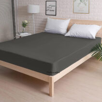 Простынь на резинке 100х200 натяжная бязь Gold Good-Dream Dark Grey GDPRGBDG100200