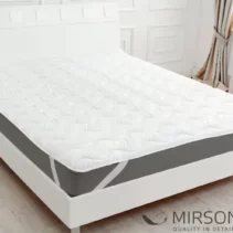 Наматрасник бамбуковый на резинках по углам MirSon Eco Light Bamboo White